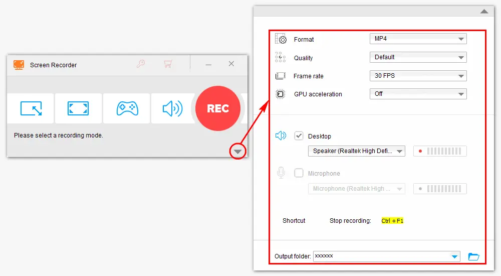 Configure the Recording