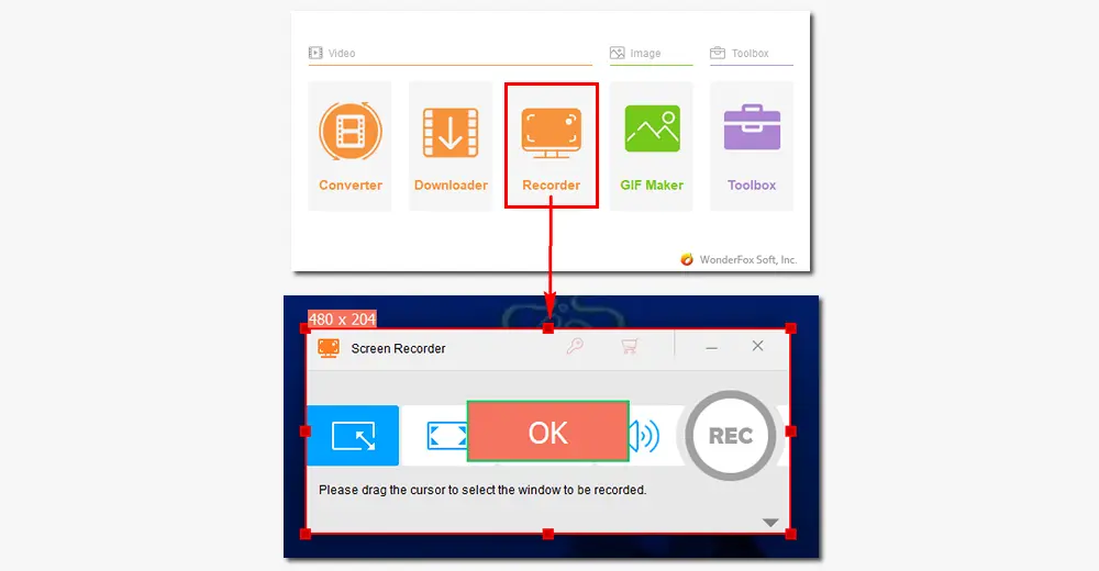 Choose Recording Region