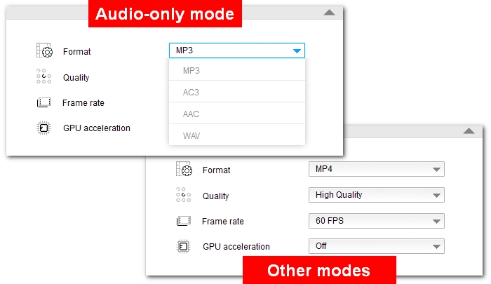 Adjust Recording Settings