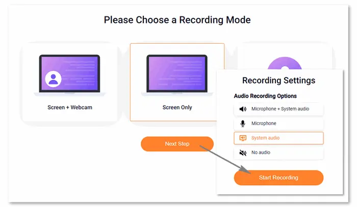 Set recording options