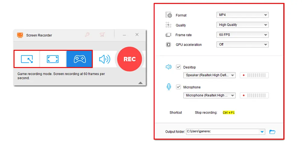 Customize Recording Settings