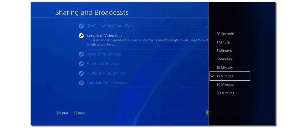 Select Recording Length