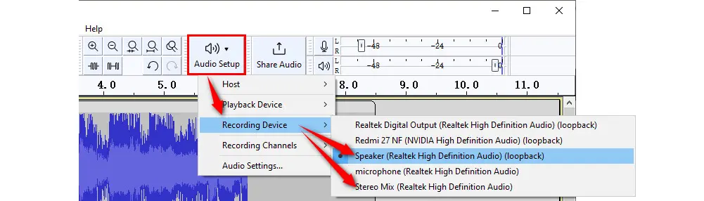 Audacity Capture PC Streaming Audio