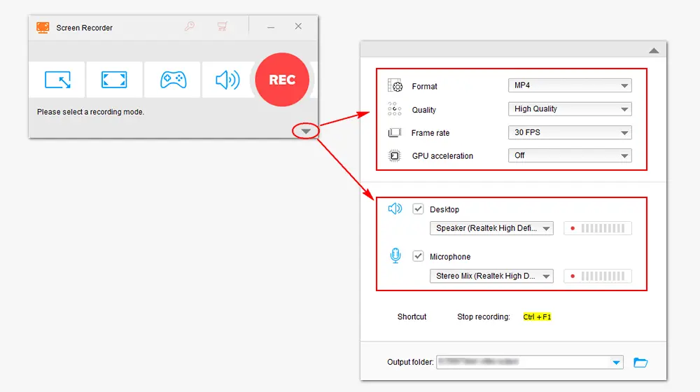 Change Recording Settings