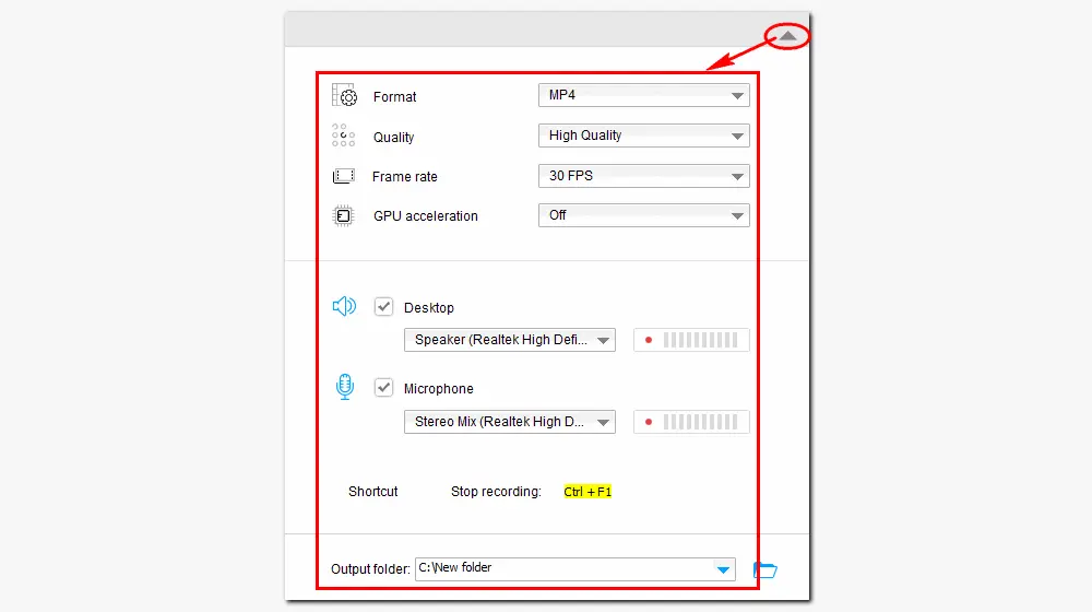 Customize Recording Settings