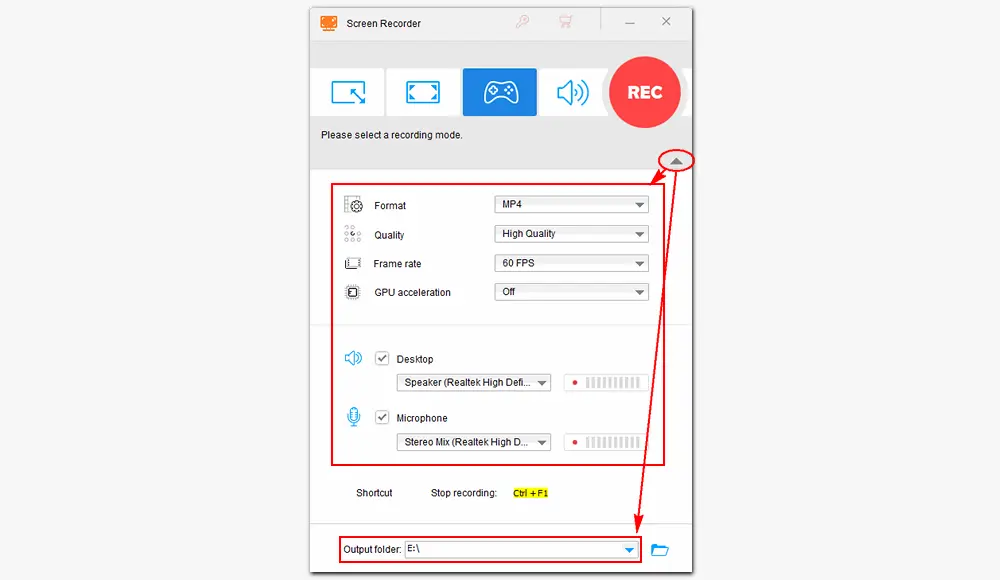 Adjust Recording Settings