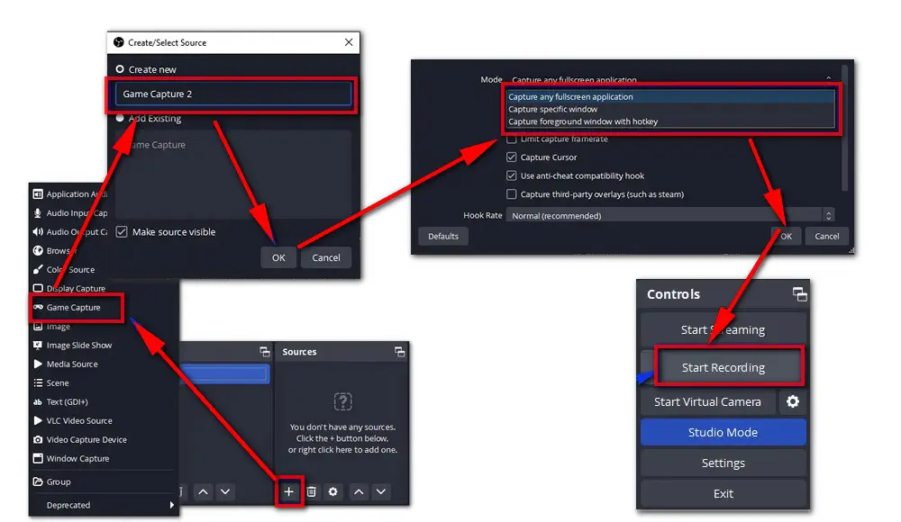 Record and Stream Gameplay Recording with OBS