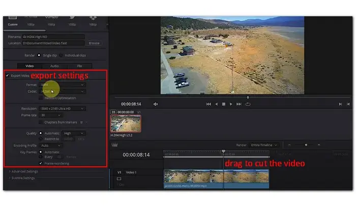 Compress a Video in DaVinci Resolve