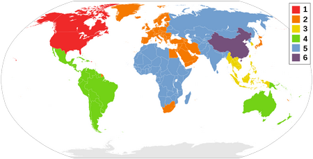 DVD Region Map