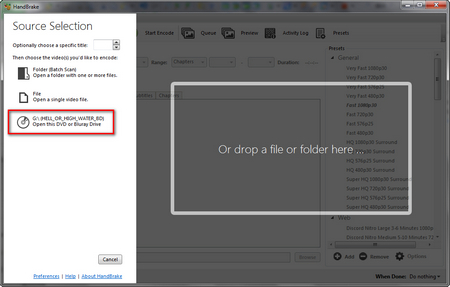 Handbrake Rip Blu-ray