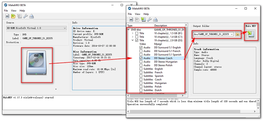 Rip DVD without Transcoding in MakeMKV