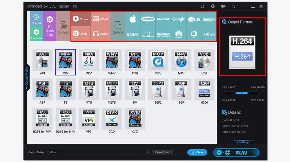 Choose Output Format