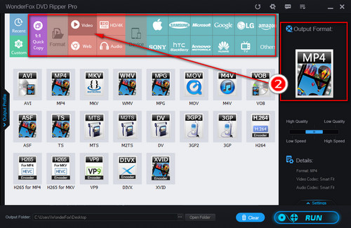 Choose the Needed Output Format 