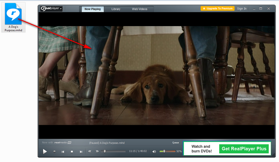 Play RMHD File with RealPlayer