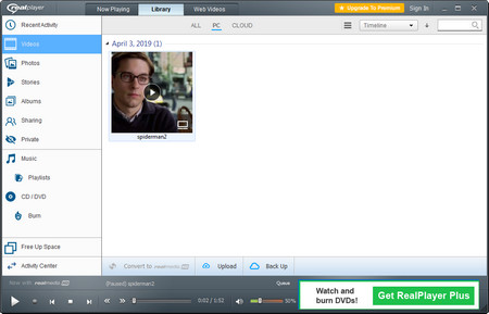 RealPlayer Interface