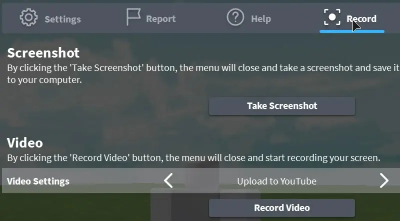 Built-in Roblox Screen Recorder