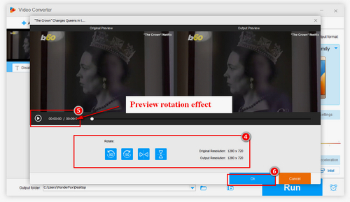 Choose rotation type