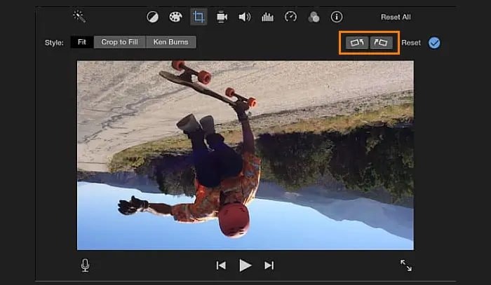 Rotate a Video in iMovie