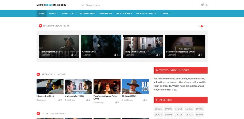 MoviesFoundOnline.com – Safe Websites to Watch Free Movies
