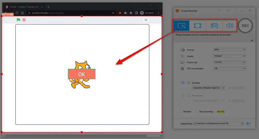 Choose a Recording Mode for Exporting SB3 to MP4