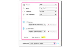 Modify Recording Settings