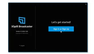 Log in to XSplit Broadcaster