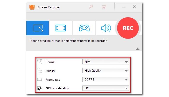 Adjust Recording Settings