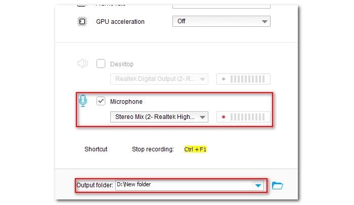 Choose Microphone Audio Source