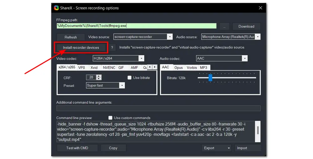 Install Recorder Devices