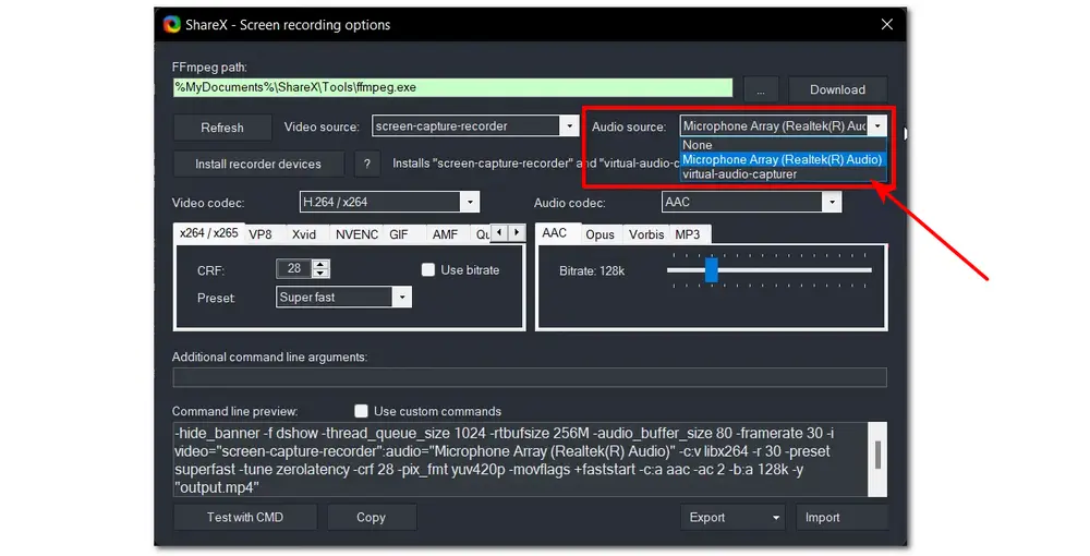 Change Audio Source