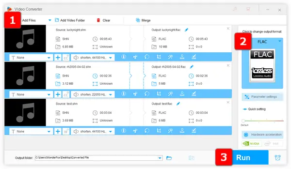 Batch SHN to FLAC Converter