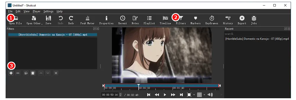 Import Video to Shotcut