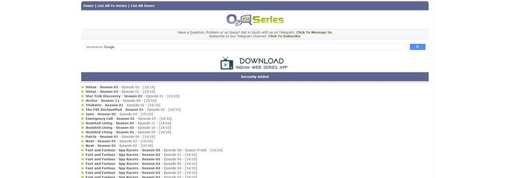 O2TvSeries - Sites to Download Series for Free
