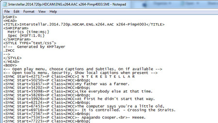 SMI subtitles sample