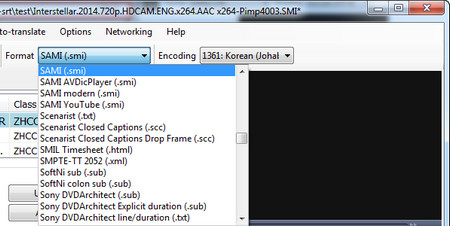 Define format and encoding for your subtitle