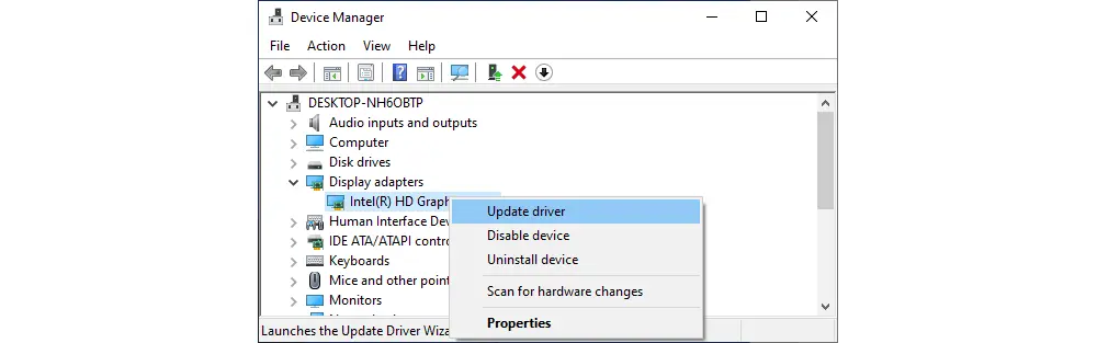 Update the Hardware Driver