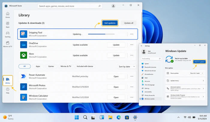 Update Snipping Tool from Microsoft Store
