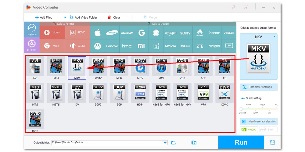 Choose Output Format