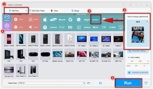 Convert Video to the Video Formats Supported by Sony BRAVIA