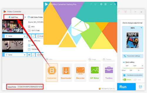 How to import files into the MOV to Vegas converter