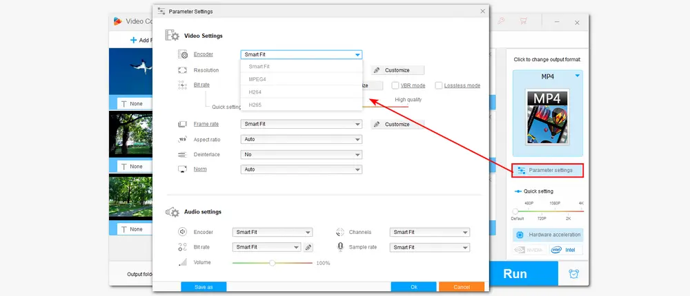 Change Video Codec