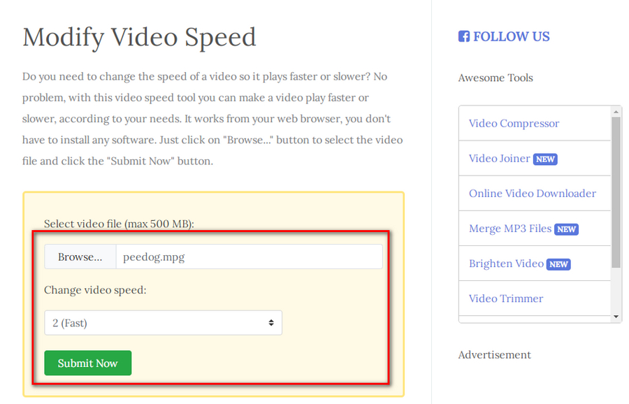 Make a Video Go Faster Online