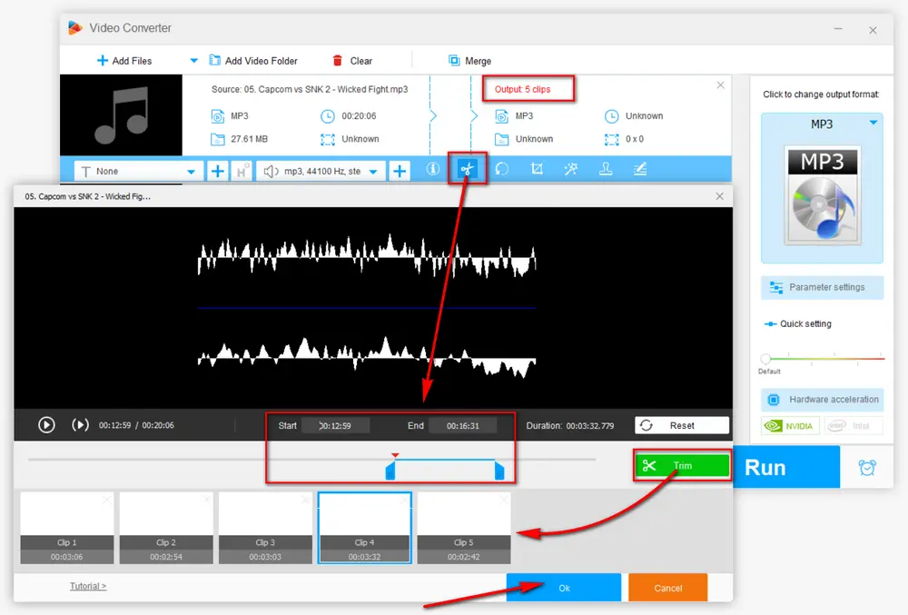 Break MP3 into Tracks