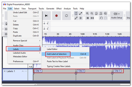 Split the Audio into Parts