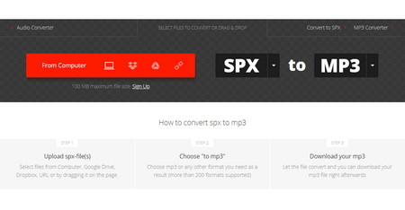 convert wav to spx