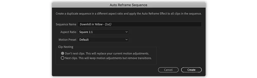 Premiere Pro Square Video