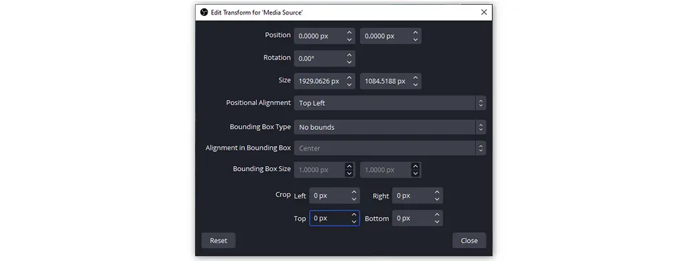 Make Video Square with OBS