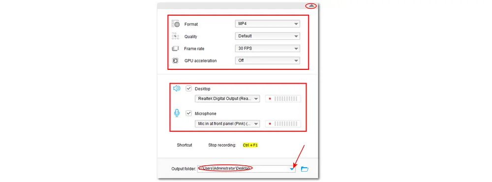 Adjust Recording Settings