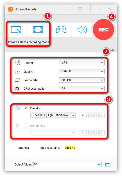 Adjust Parameter Settings Before Recording