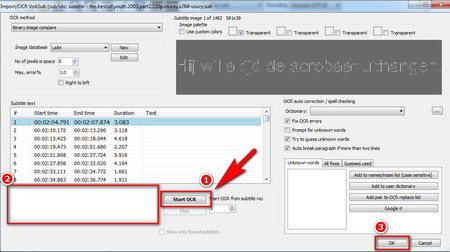 Convert SUB File to SRT Using OCR